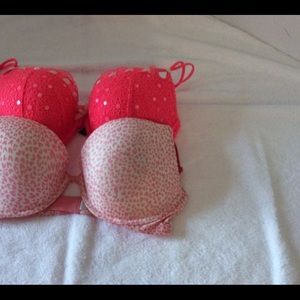 Victoria Secret bras, coral color